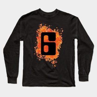 Rollerball – No. 6 (with splatter) Long Sleeve T-Shirt